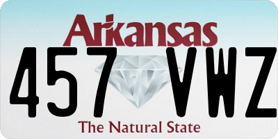 AR license plate 457VWZ