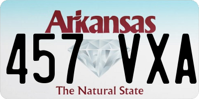 AR license plate 457VXA