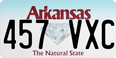 AR license plate 457VXC