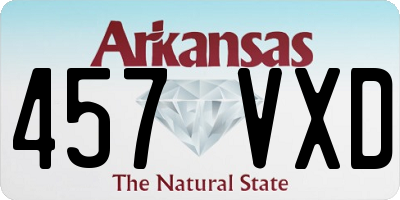 AR license plate 457VXD