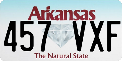 AR license plate 457VXF