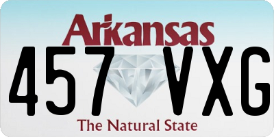 AR license plate 457VXG