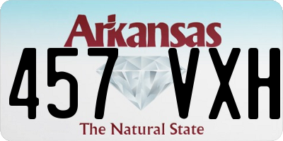AR license plate 457VXH