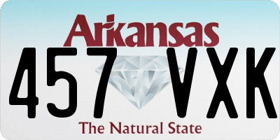 AR license plate 457VXK