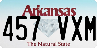 AR license plate 457VXM