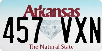 AR license plate 457VXN