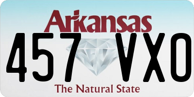 AR license plate 457VXO