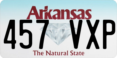 AR license plate 457VXP