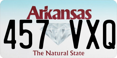AR license plate 457VXQ