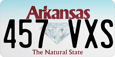 AR license plate 457VXS