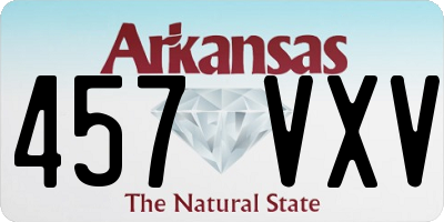 AR license plate 457VXV