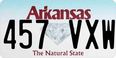 AR license plate 457VXW