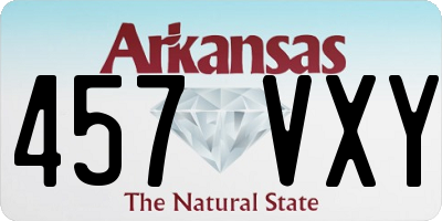 AR license plate 457VXY