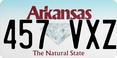 AR license plate 457VXZ