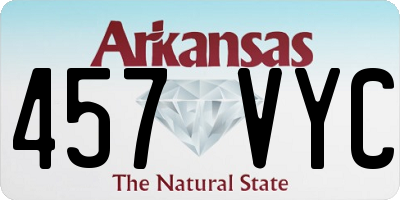 AR license plate 457VYC