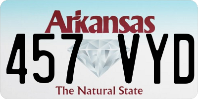 AR license plate 457VYD