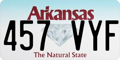 AR license plate 457VYF