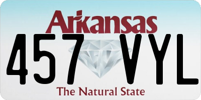 AR license plate 457VYL