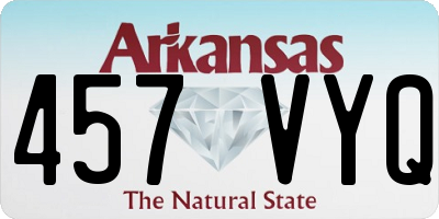 AR license plate 457VYQ