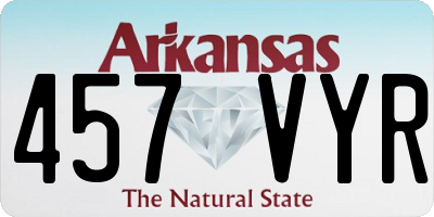 AR license plate 457VYR