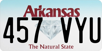 AR license plate 457VYU