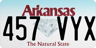 AR license plate 457VYX