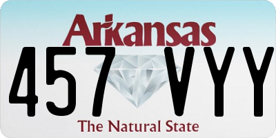 AR license plate 457VYY