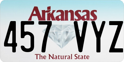 AR license plate 457VYZ