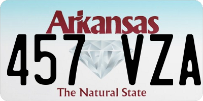AR license plate 457VZA