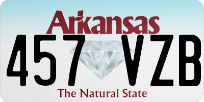 AR license plate 457VZB