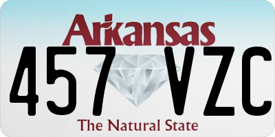 AR license plate 457VZC