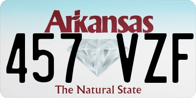 AR license plate 457VZF