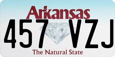 AR license plate 457VZJ
