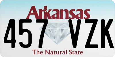 AR license plate 457VZK