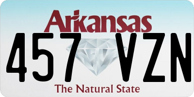 AR license plate 457VZN