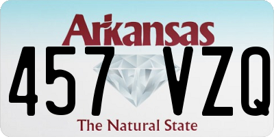 AR license plate 457VZQ