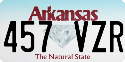 AR license plate 457VZR