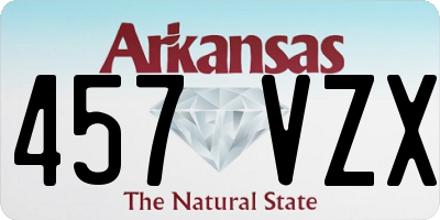 AR license plate 457VZX