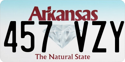 AR license plate 457VZY