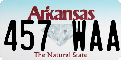 AR license plate 457WAA