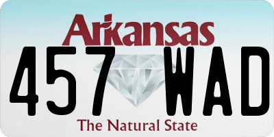 AR license plate 457WAD