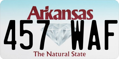 AR license plate 457WAF