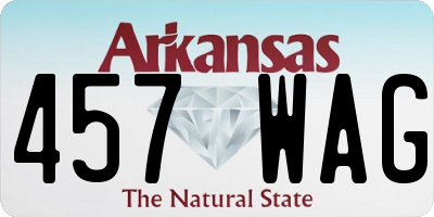 AR license plate 457WAG