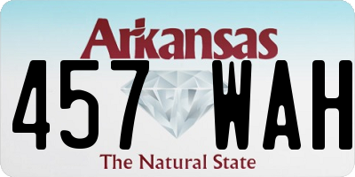 AR license plate 457WAH