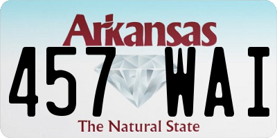 AR license plate 457WAI