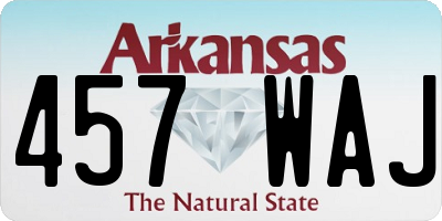 AR license plate 457WAJ
