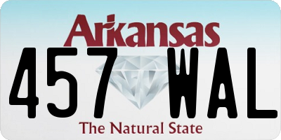 AR license plate 457WAL