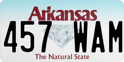 AR license plate 457WAM