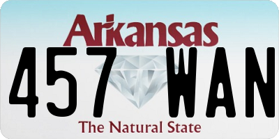 AR license plate 457WAN