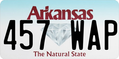 AR license plate 457WAP